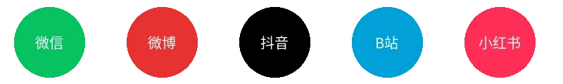 社交媒体平台图标
